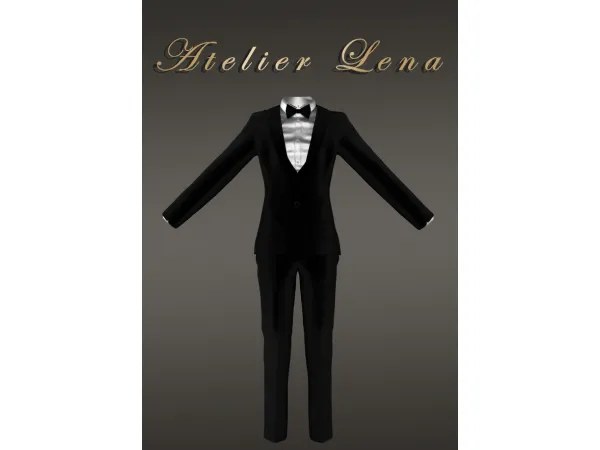 Alpha [Atelier Lena] Male Tuxedo - The Sims 4 Custom Content