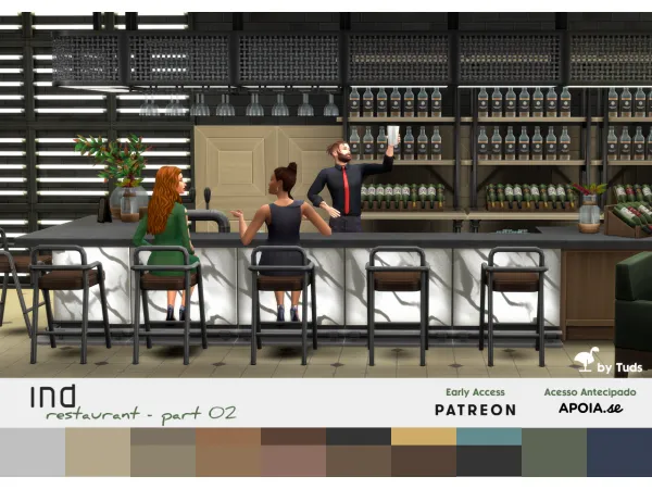 Maxis Match IND Restaurant Part 02 by simsfinds - The Sims 4 Custom Content