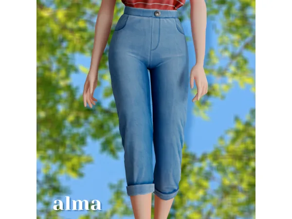 Alpha Alma jeans by amelylina - The Sims 4 Custom Content