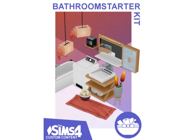 Maxis Match Bathroom Starter Kit by simsfinds - The Sims 4 Custom Content