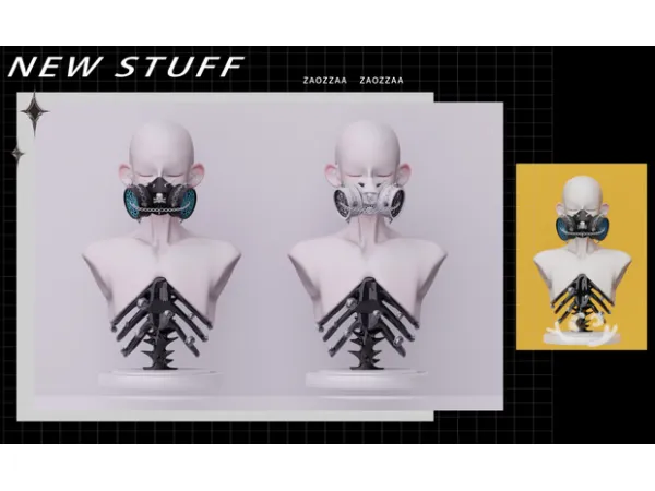 Alpha [ZAO] Skull Mask - The Sims 4 Custom Content