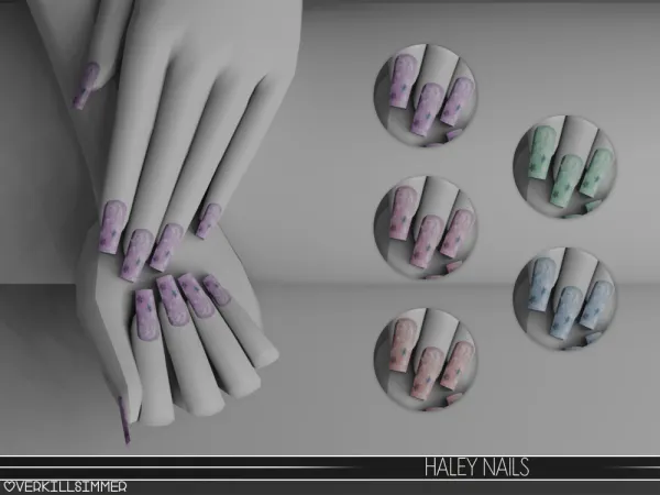 Mix Haley nails - The Sims 4 Custom Content