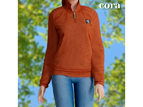 Alpha Cora jacket by amelylina - The Sims 4 Custom Content