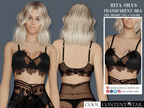 Alpha Rita Ora's Bra cool_content_star by cool_content_star - The Sims 4 Custom Content