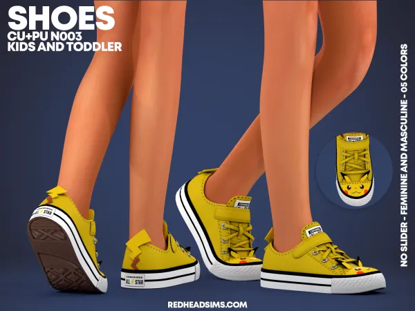 Alpha CUPU SHOES N003 NO SLIDER KIDS AND TODDLER - The Sims 4 Custom Content