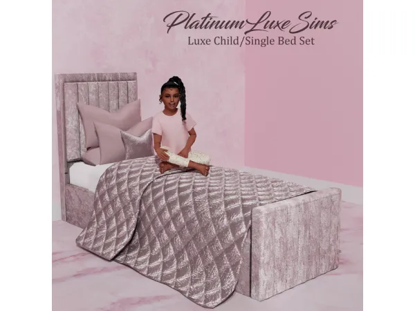 Luxe Child/Single Bed Set by PlatinumLuxeSims
