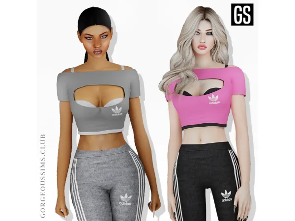 Alpha Athletic Girl Set - The Sims 4 Custom Content