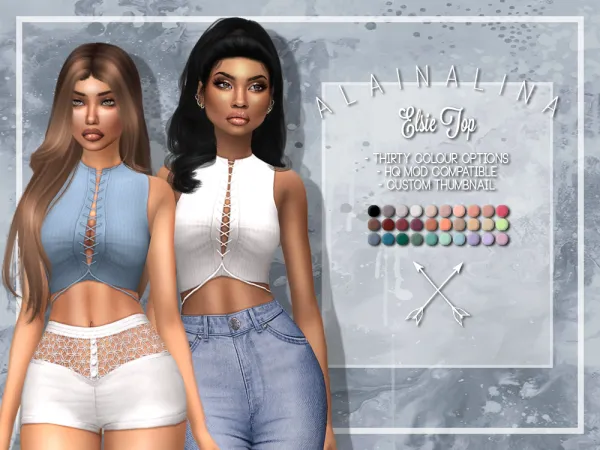 Maxis Match Elsie Top by alainalina - The Sims 4 Custom Content