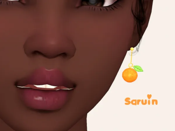 Maxis Match Mandarin_Earrings - The Sims 4 Custom Content