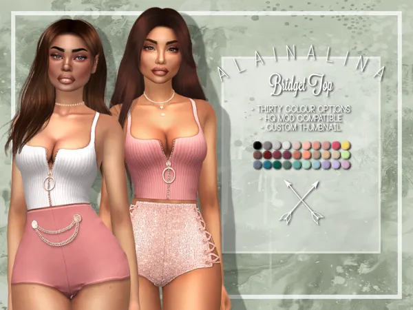 Maxis Match Bridget Top by alainalina - The Sims 4 Custom Content