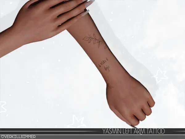 Mix Yasmin left arm tattoo - The Sims 4 Custom Content