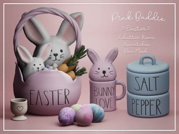 Alpha Easter Clutter - The Sims 4 Custom Content