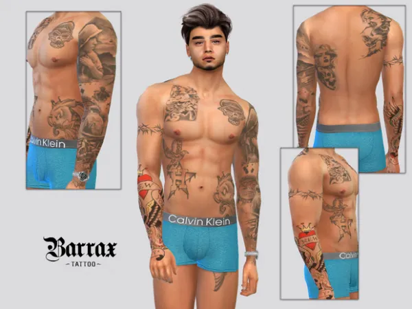 Mix Barrax Tattoo (Mick) by simsfinds - The Sims 4 Custom Content