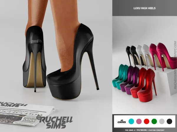 Alpha LUXU HIGH HEELS FREE - The Sims 4 Custom Content