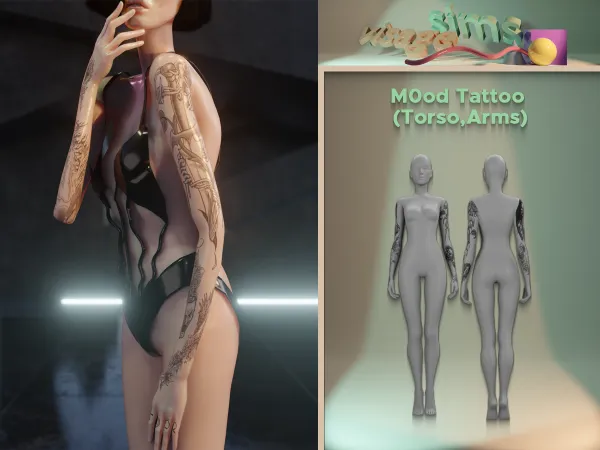 Mix M0od Tattoos (TorsoArms) - The Sims 4 Custom Content