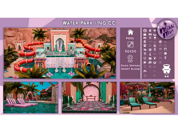 Maxis Match Water Park Sims 4 Build No Аквапарк by MikkiMur - The Sims 4 Custom Content