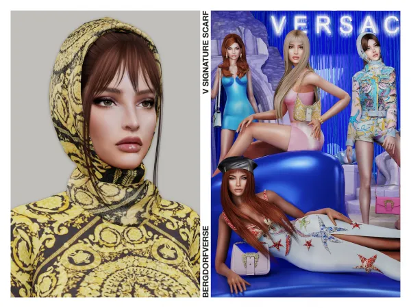 Alpha V Signature Scarf - The Sims 4 Custom Content