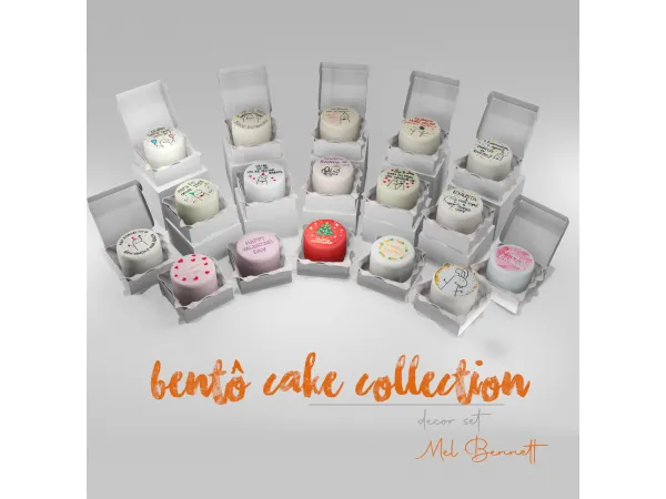 Alpha Bentô Cake Collection - The Sims 4 Custom Content