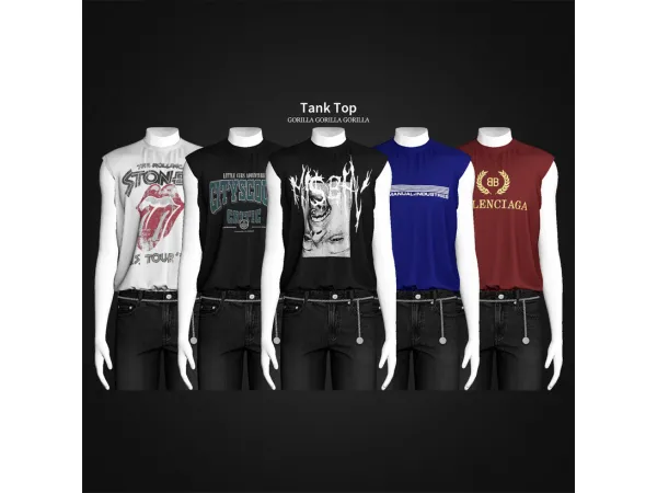 Alpha Tank Top by Gorilla Gorilla Gorilla - The Sims 4 Custom Content
