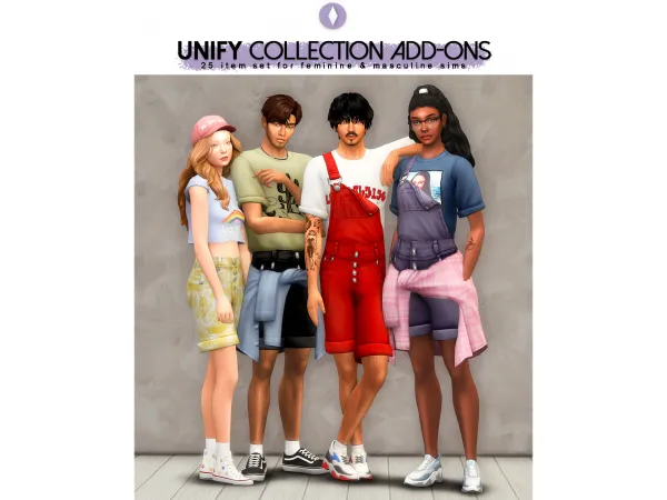 Maxis Match Unify Collection Add Ons by nucrests - The Sims 4 Custom Content