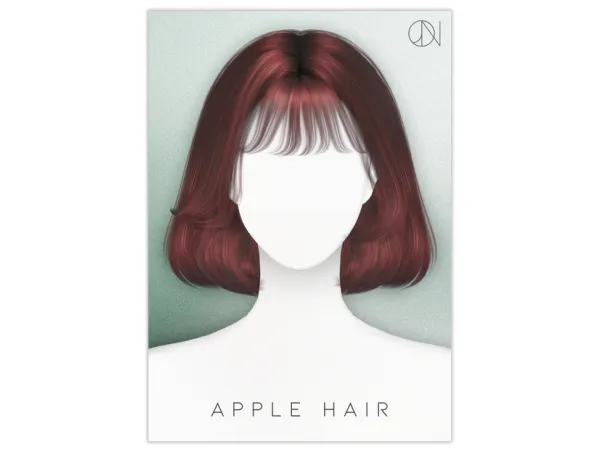 Alpha [JINO] HAIR N3 APPLE - The Sims 4 Custom Content