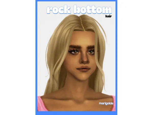 Maxis Match Rock Bottom Hair by marigolde - The Sims 4 Custom Content