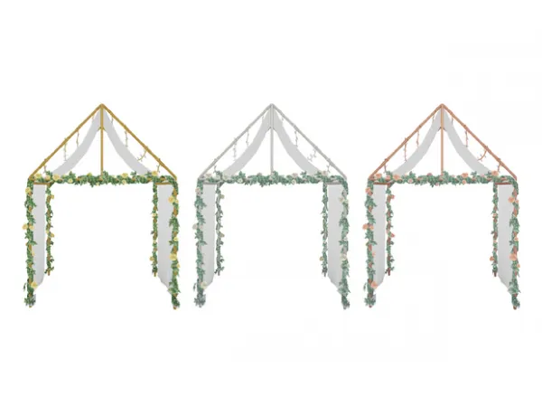 Maxis Match Wedding Tent with Flowers by SimPlistic - The Sims 4 Custom Content