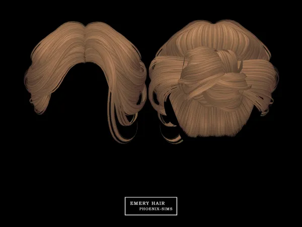 Alpha Emery Hair - The Sims 4 Custom Content