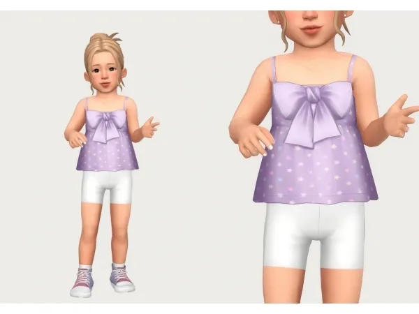 Maxis Match jian bow tank by casteru - The Sims 4 Custom Content