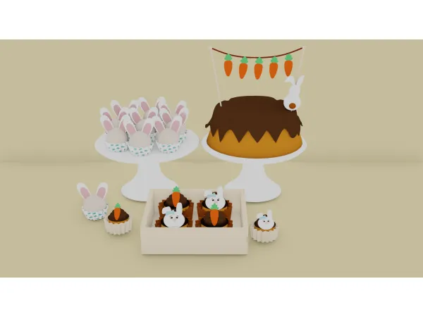 Mix [Scarlett Bulckowisk] Easter Food Set - The Sims 4 Custom Content