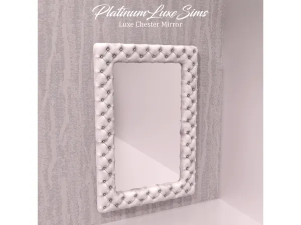 Alpha Luxe Chester Mirror by PlatinumLuxeSims - The Sims 4 Custom Content