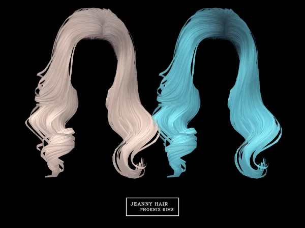 Alpha Jeanny Hair - The Sims 4 Custom Content
