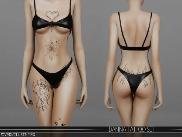 Mix Danna tattoo set - The Sims 4 Custom Content