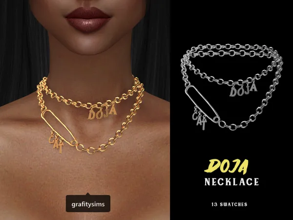 Alpha Doja Necklace - The Sims 4 Custom Content