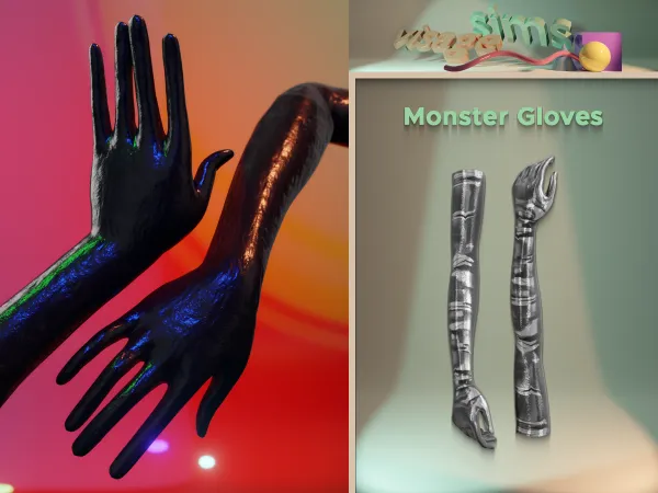 Alpha monster gloves - The Sims 4 Custom Content
