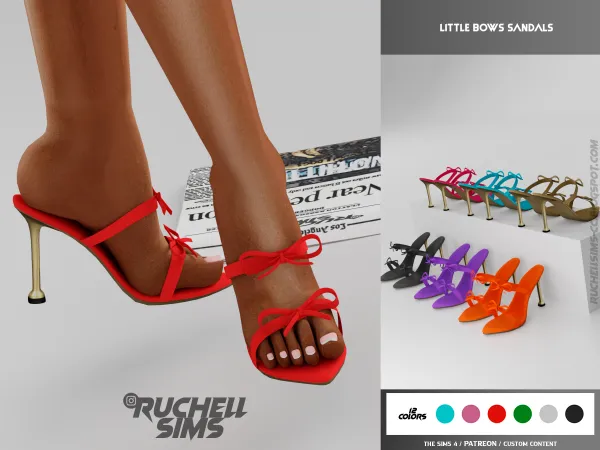 Alpha LITTLE BOWS SANDALS FREE - The Sims 4 Custom Content