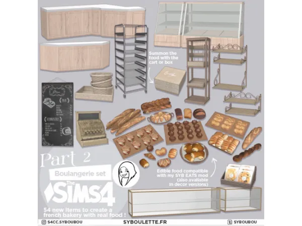 Alpha Boulangerie set part 2 - The Sims 4 Custom Content