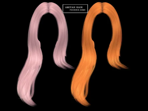 Alpha Amiyah Hair - The Sims 4 Custom Content