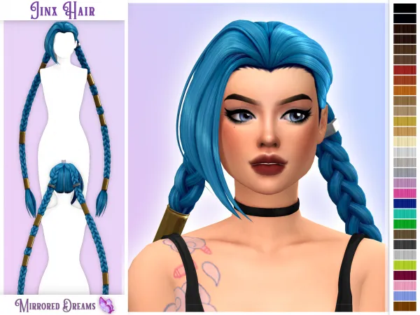 Maxis Match Jinx Hair - The Sims 4 Custom Content