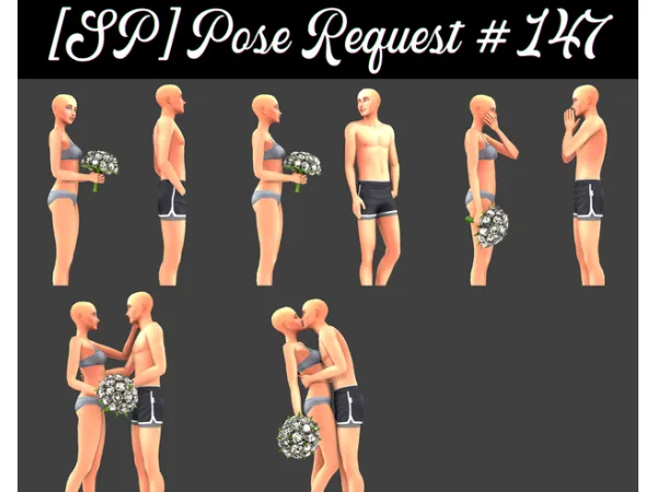 Mix [SP]Pose Request 147 by sciophobis - The Sims 4 Custom Content