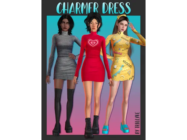 Maxis Match Charmer Dress by Trillyke - The Sims 4 Custom Content