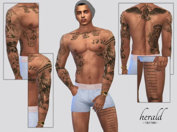 Mix Herald Tattoo (Mick) by simsfinds - The Sims 4 Custom Content
