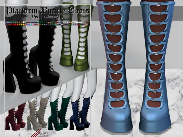 Alpha Shoes 04 (VER1) by Regina Raven - The Sims 4 Custom Content