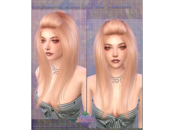Alpha Jujujam041 Hair by simsfinds - The Sims 4 Custom Content