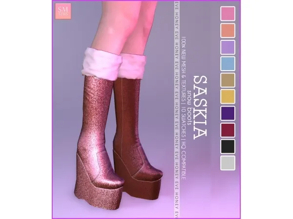 Alpha Saskia Snow Boots - The Sims 4 Custom Content