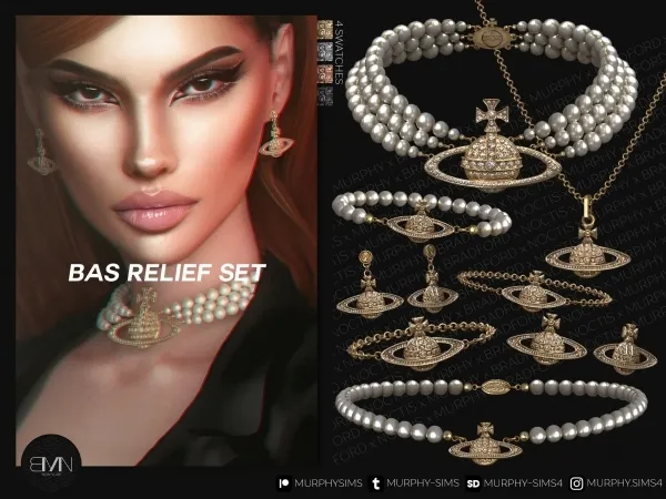 Alpha Bas Relief Set - The Sims 4 Custom Content