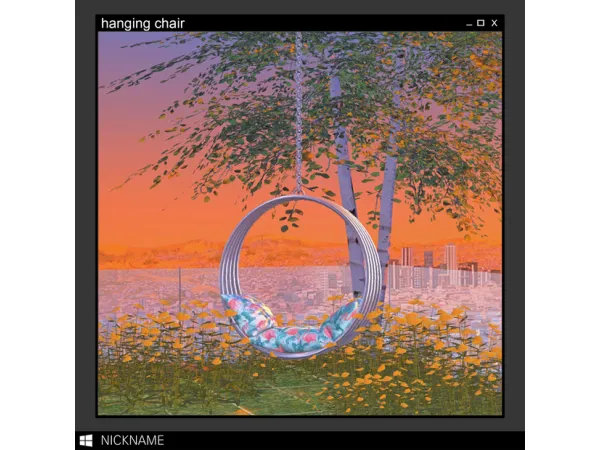 Alpha hanging chair by give me a nickname - The Sims 4 Custom Content