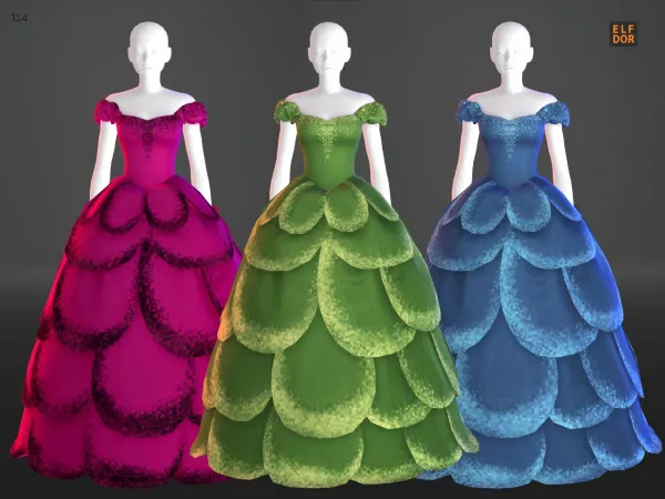 Alpha Sifix Arcane Illusions Galinda Gown RC - The Sims 4 Custom Content