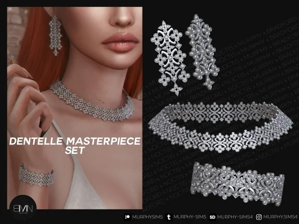 Alpha Dentelle Masterpiece Set - The Sims 4 Custom Content