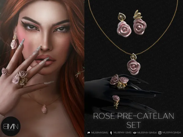 Alpha Rose Pre Catelan Set - The Sims 4 Custom Content